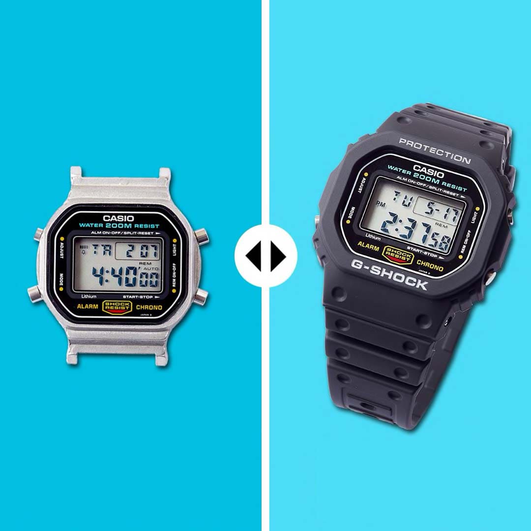 gshock watch face before and after
