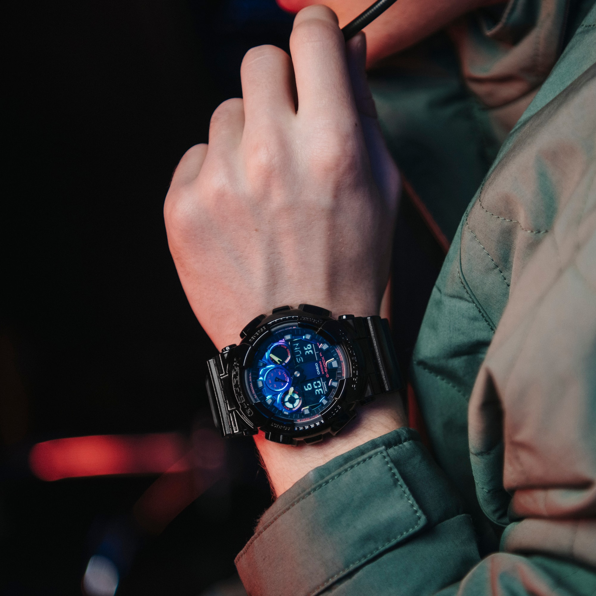 Wrist with G-SHOCK RGB Gamer watch