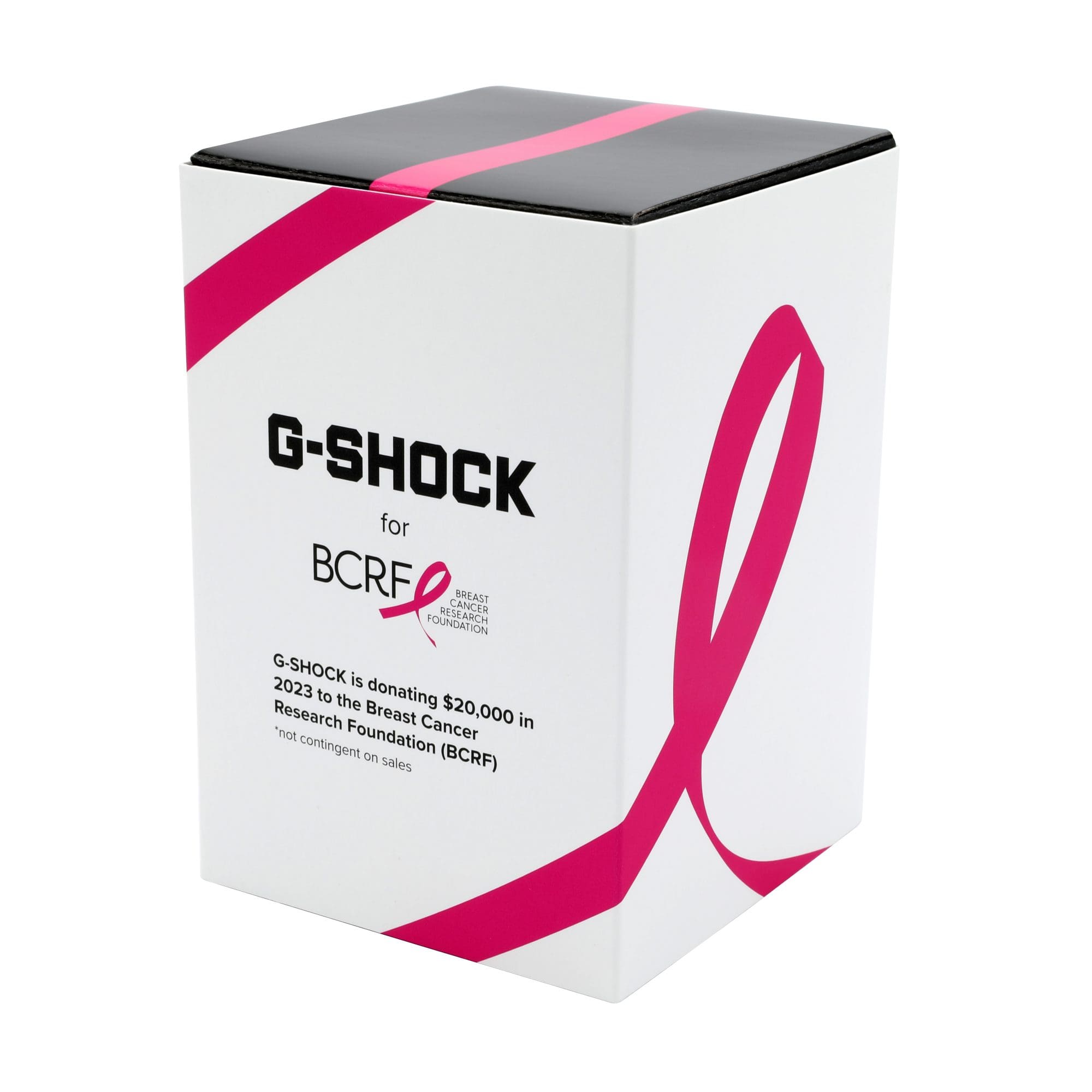 G-SHOCK X Breast Cancer Research Foundation Collaboration Model packaging