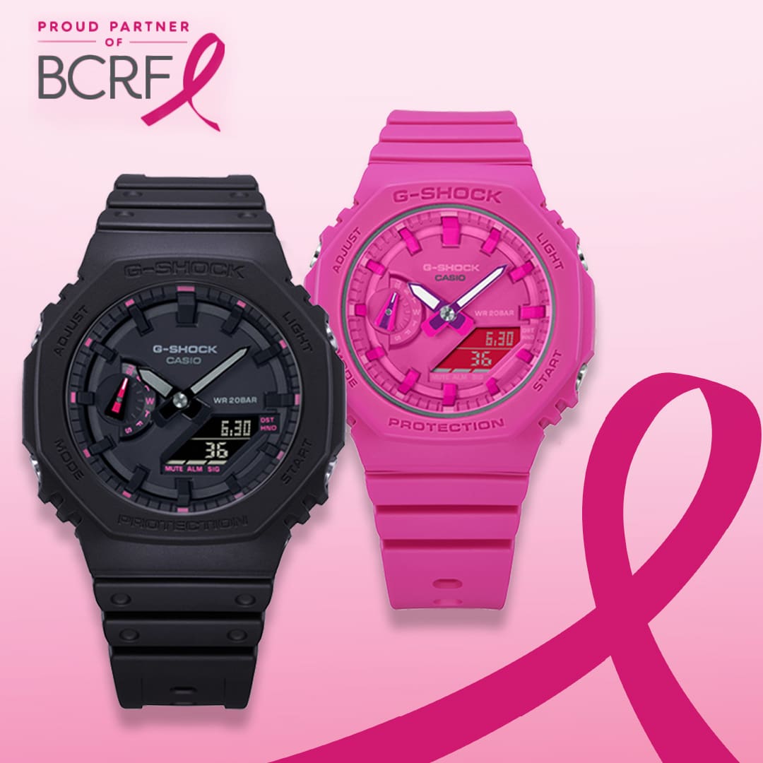 G-SHOCK X Breast Cancer Research Foundation models