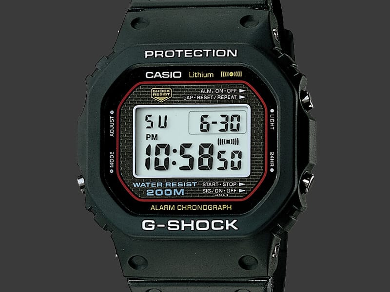 Black digital square faced G-SHOCK watch