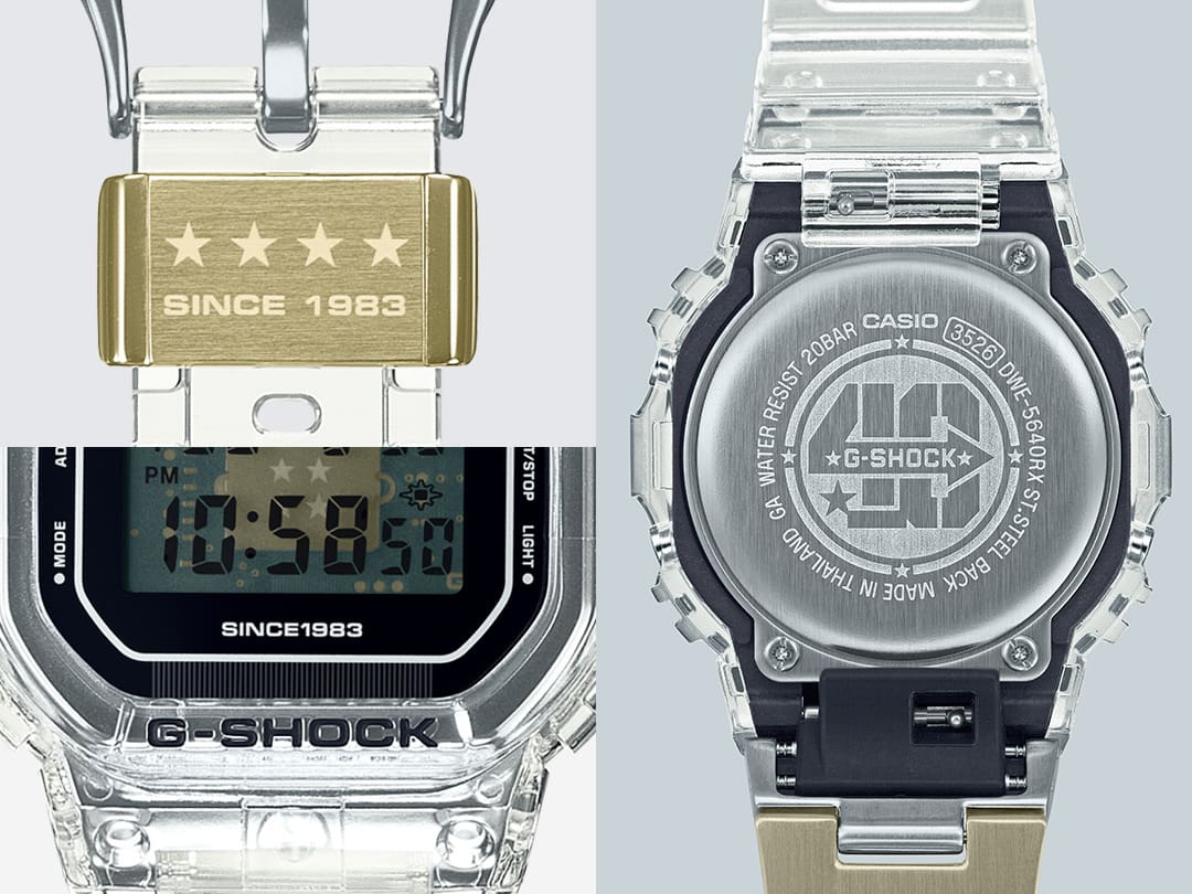 G-SHOCK DWE-5640RX Clear Remix Digital watch special design commeorating 40 years of G-SHOCK