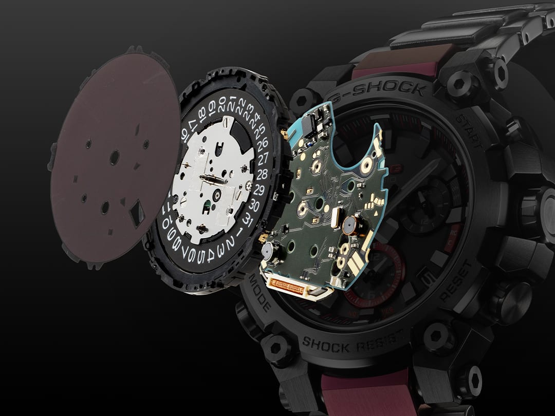 Exploded view of watch component