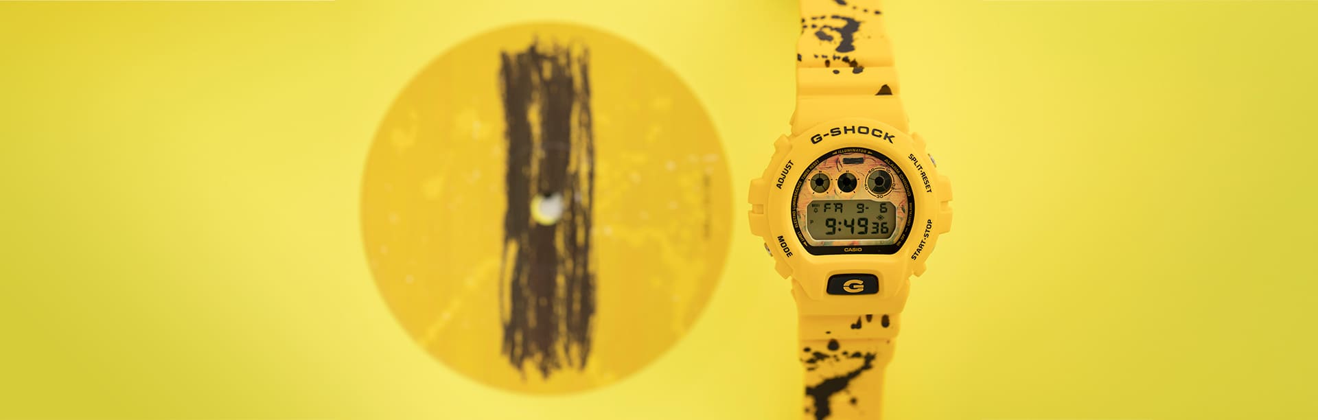 G-SHOCK DW6900ES23C-9 Ed Sheeran and Hodinkee Limited Edition Watch with record artwork