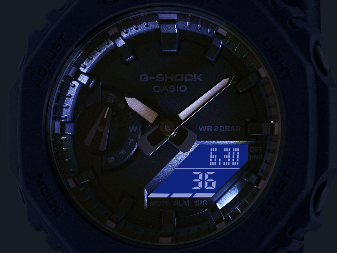 G-SHOCK GMAS2100MD watch with LED illumination