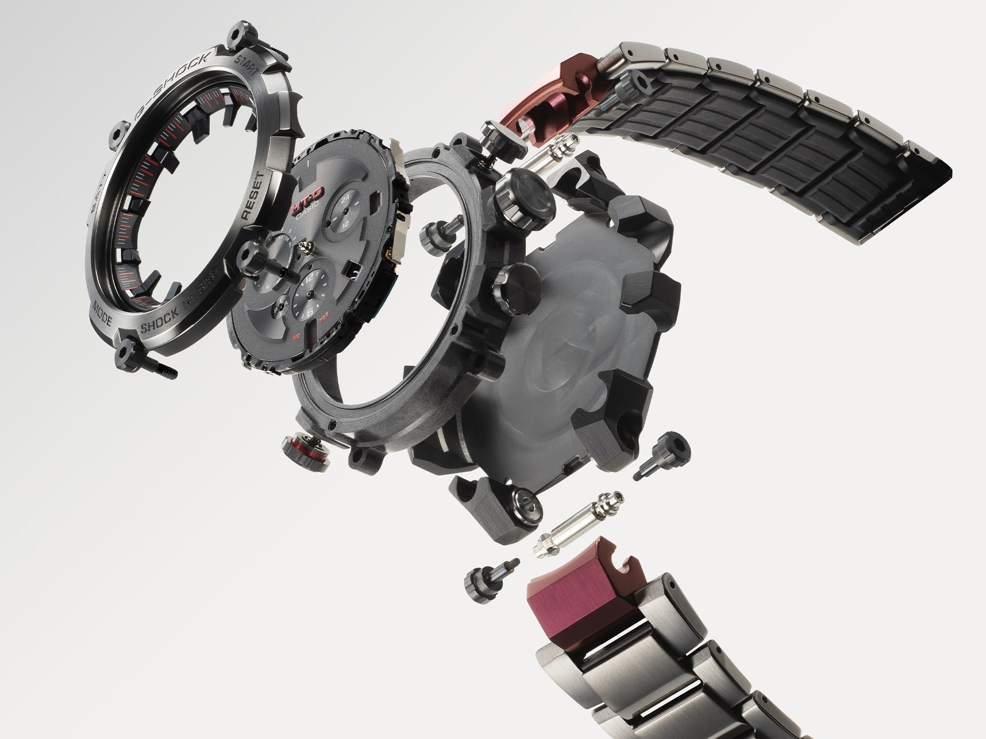 Exploded view of G-SHOCK MTG watch