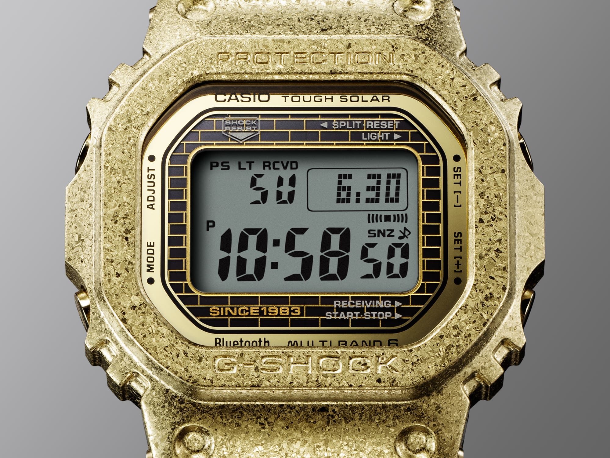 Digital Gold marbled G-Shock watch