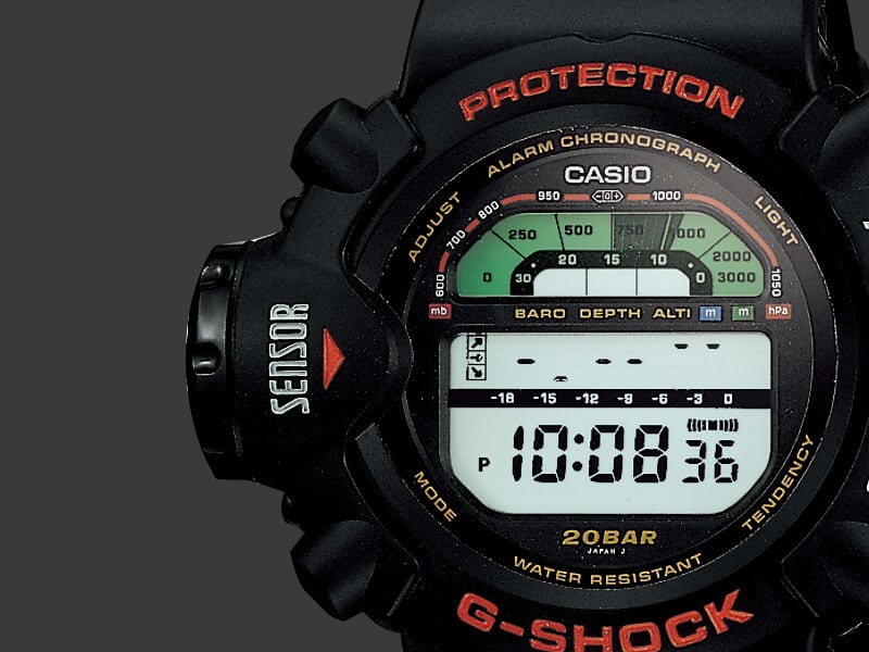 Multi function sensor display on G-SHOCK watch