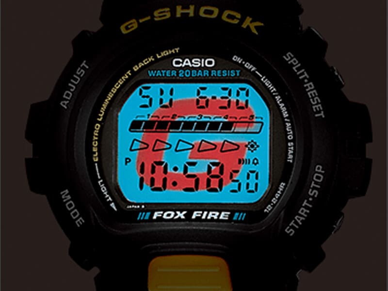 G-SHOCK Fox fire watch with branded backlight