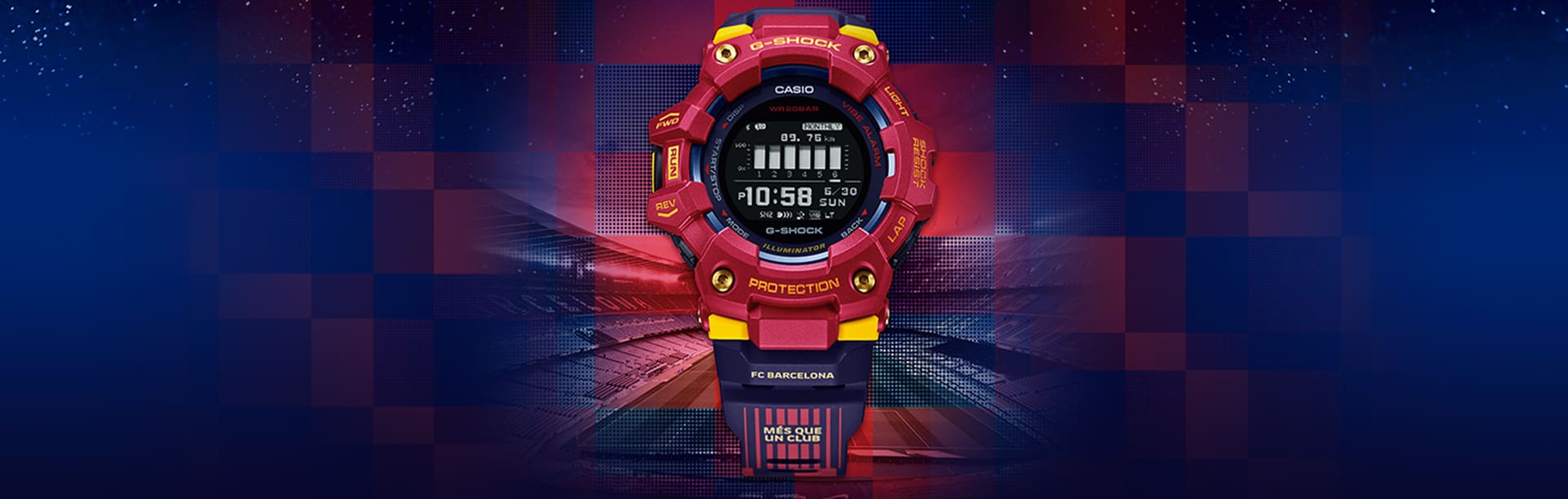 G-SHOCK GBDH1000 red and yellow Barcelona Matchday watch