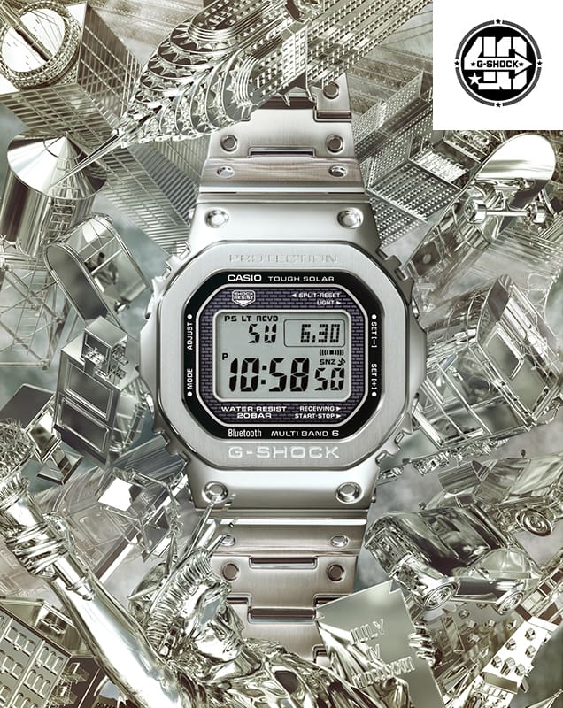 G-SHOCK 40th Anniversary with New York City Symbolism and a Silver GMWB5000