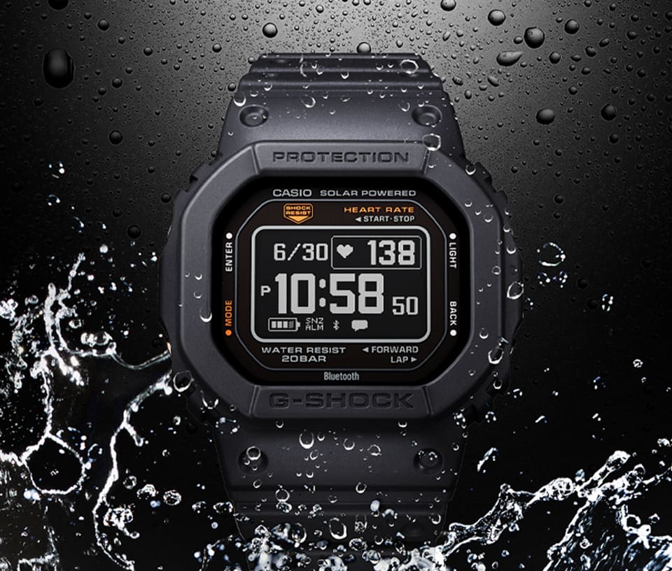DWH5600 G-SHOCK Black Digital Watch with Heart Rate monitor