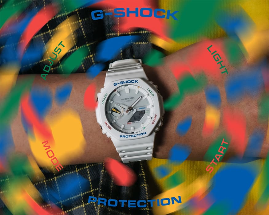 G-SHOCK Multicolor accent collection GAB2100FC-7A watch artwork